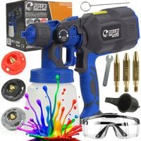 PISTOLET AGREGAT MALARSKI DO MALOWANIA ŚCIAN 550W 3 DYSZE ZESTAW + OKULARY