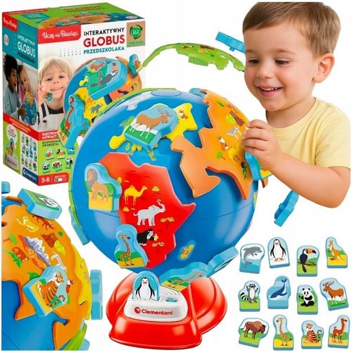 INTERAKTYWNY GLOBUS PRZEDSZKOLAKA MÓWIĄCY OBROTOWY DO ZŁOŻENIA ZOOLOGICZNY na Arena.pl