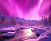Plakat 50x40cm Aurora Nad Niebiem