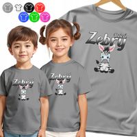 KOSZULKA DZIECIĘCA NA DZIEŃ ZEBRY DNI SZKOLNE ZEBRA PRZEDSZKOLE - 86 XXXS