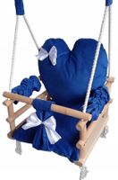 HUŚTAWKA 3w1 DLA DZIECI SERCE NIEBIESKI dom ogród