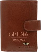 ZESTAW Portfel męski skórzany GRAWER personalizowany prezent z imieniem