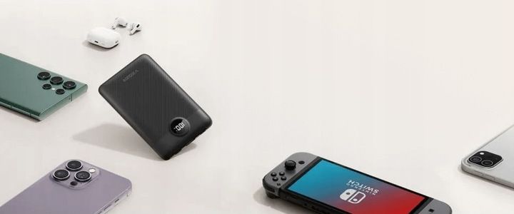 Powerbank VEGER C11 10000 mAh wbudowane kable Lightning USB C mały lekki zdjęcie 11