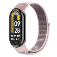 Pasek do Xiaomi Mi Band 8 9 10 bransoleta opaska nylonowy różowy solidny