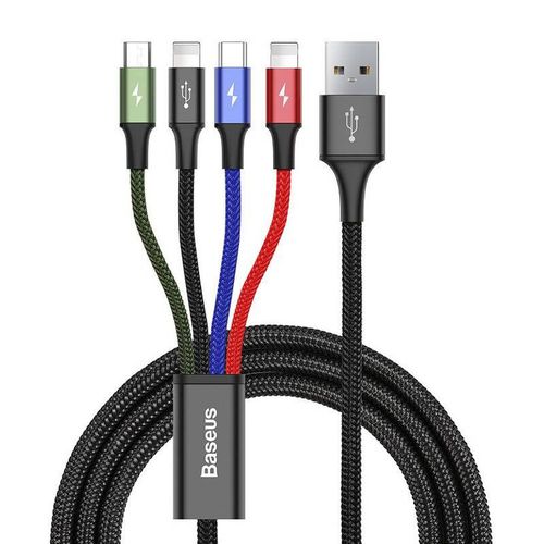 Kabel Baseus 4w1 USB-C Lightning Micro USB Szybkie Ładowanie 1.2m na Arena.pl