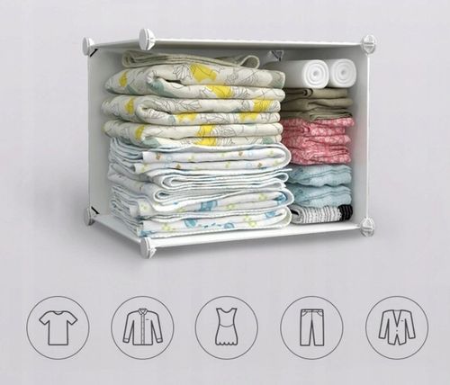 SZAFA MODUŁOWA DUŻA SZAFKA DLA DZIECKA DZIECIĘCA POJEMNA NA UBRANIA ZABAWKI na Arena.pl