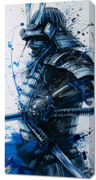 Obraz 50x100cm Samuraj w Błękicie zdjęcie 1