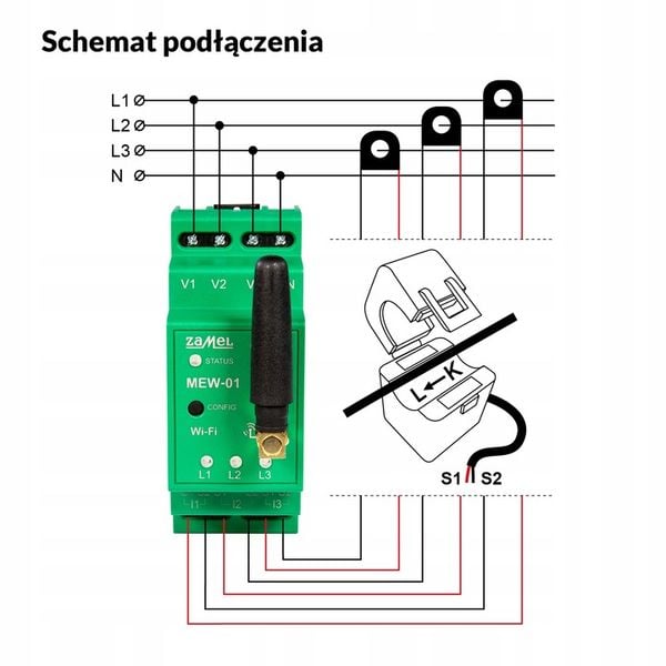 PRZEKŁADNIK PRĄDOWY SC-16 100A SUPLA zdjęcie 2