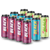 Black mix smaków 500ml x12 sztuk: owoce tropikalne, wiśnia, jabłko-mięta