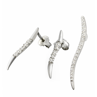 SREBRNY KOMPLET FALE Z CYRKONIAMI SREBRO PRÓBY 925