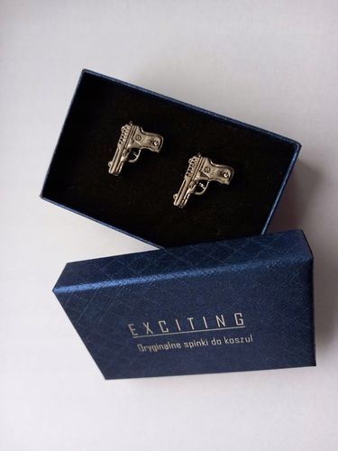 Spinki do mankietów Mały Tytanowy Pistolet na Arena.pl