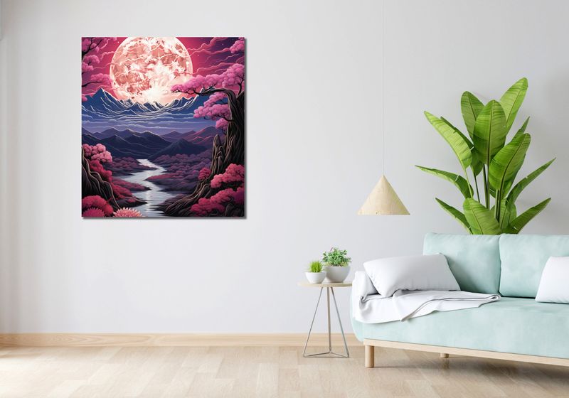 Obraz 90x100cm Różowa Kraina Marzeń zdjęcie 2