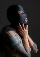 taboom spandex hood lekka maska z otworami na oczy i usta czarna