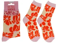 Skarpetki Retro Kwiatki - Prezent na Dzień Kobiet - rozmiar 36-42