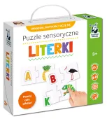 Puzzle sensoryczne 72 elementy. Literki