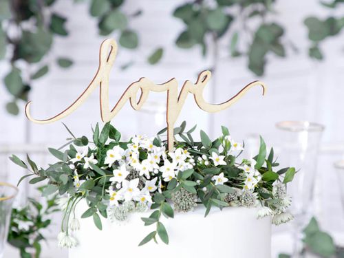 Topper na tort Love - 16 cm na Arena.pl