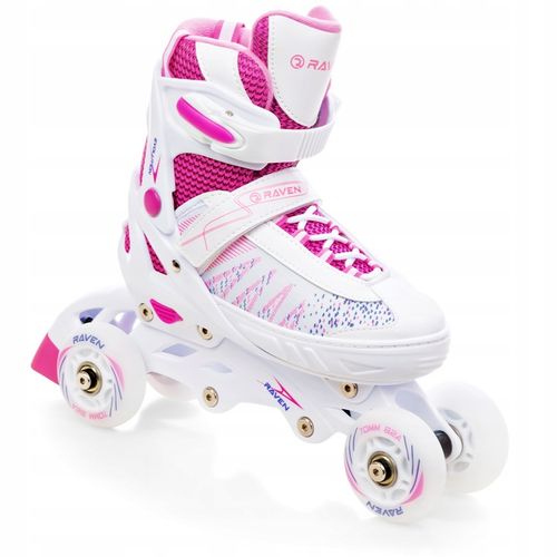 Rolki Wrotki Łyżwy 4w1 Regulowane RAVEN Grace 31-35 LED na Arena.pl