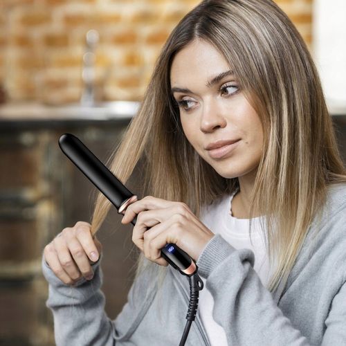 PROSTOWNICA DO WŁOSÓW CERAMICZNA EKRAN LCD 2W1 LOKÓWKA LEKKA CZARNA na Arena.pl