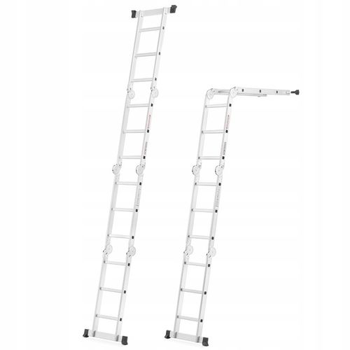 Drabina aluminiowa przegubowa składana wielofunkcyjna 4x3 HIGHER + podest na Arena.pl
