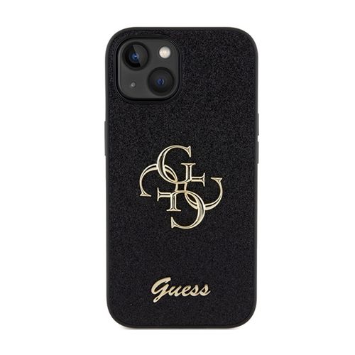 Guess Glitter Script Big 4G - Etui iPhone 15 Plus (czarny) na Arena.pl