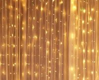 KURTYNA ŚWIETLNA 300 LED Girlanda Lampki 3x3 m USB biały CIEPŁY