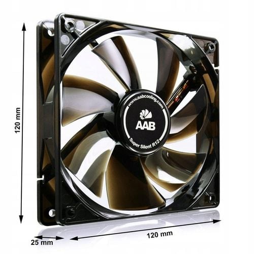 AAB SUPER SILENT R 12 CM CICHY FAN WENTYLATOR WIATRAK OBUDOWA PC 120mm 9dB na Arena.pl