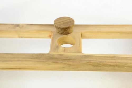 Stół ogrodowy wykonany z drewna tekowego DIVERO - 120/170 cm na Arena.pl