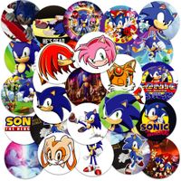 NAKLEJKI NA ZESZYT NALEPKA Z POSTACIAMI KÓŁKO SONIC WZORY 23EL