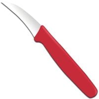 nóż do obierania z wygiętym ostrzem 158 mm - czerwony