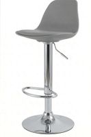 Hoker Toronto Szary – Nowoczesne krzesło barowe obrotowe chromowane