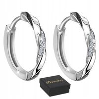 KOLCZYKI Srebrne PRÓBA 925 KOŁA Z Cyrkoniami SREBRO KÓŁKA Damskie