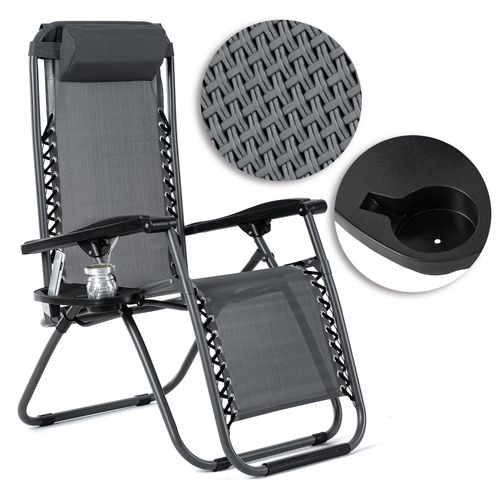 LEŻAK 2szt PLAŻOWY SKŁADANY GRAVITY FOTEL OGRODOWY na Arena.pl