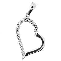 SREBRNY WISIOREK SERDUSZKO Z WZOREM SREBRO PRÓBY 925