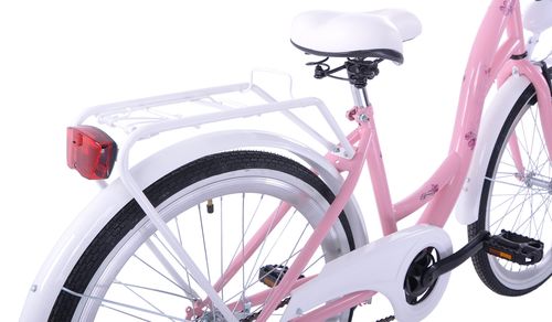 Rower Kozbike Junior 24 pudrowo-biały 3 biegi na Arena.pl