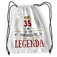 Plecak Urodziny 35 35Te Sportowy Szkolny Worek Z Nadrukiem Ze Zdjęciem