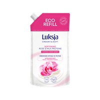 KREMOWE MYDŁO W PŁYNIE 400 ML ZAPAS LUKSJA ROSE & MILK PROTEINS