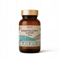 Kwas Foliowy Metylowany 5-MTHF 800 mcg 60 kaps wege WSPARCIE CIĄŻY UNUVI
