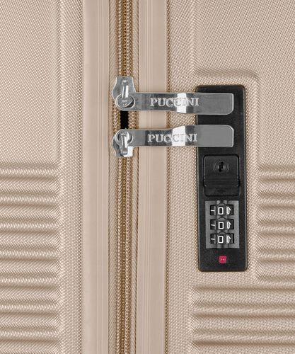 Walizka Kabinowa Podróżna Na Kółkach Twarda PUCCINI Szampańska ABS028C-6C na Arena.pl
