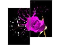 60X60CM ZEGAR PLUSK OBRAZ DREWNO ŚCIAN KWADRAT