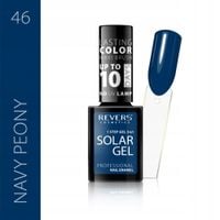 revers solar gel lakier do paznokci 46 niebieski 12 ml, efekt hybrydy
