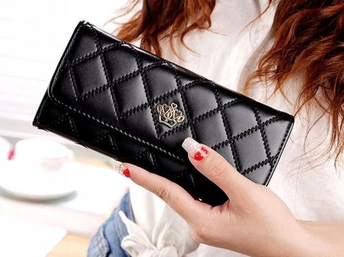 Elegancki Portfel damski na zatrzask skórzany duży rozkładany pojemny skóra na Arena.pl