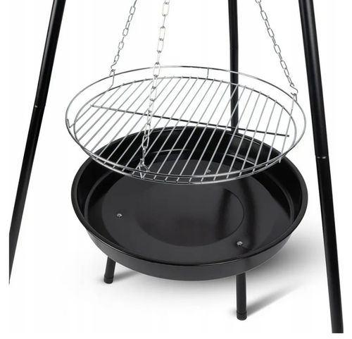 GRILL OGRODOWY WISZĄCY PALENISKO TRÓJNÓG DUŻY 50CM RUSZT + MATY WĘGLOWY na Arena.pl