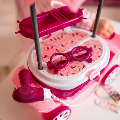 WOOPIE Salon Piękności Urody Toaletka na Kółkach Wózek Wlizka 31 akc. 4w1 na Arena.pl