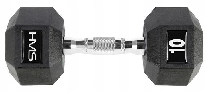 HMS Stalowa Hantla Hantelka Ciężarek Do Ćwiczeń Fitness 10 kg zdjęcie 3