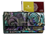 poziomy, duży portfel damski ze skóry naturalnej - peterson