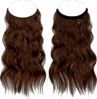 Feshfen syntetyczne doczepy przedłużki do włosów M18 kasztanowy brąz