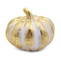 SZTUCZNA DYNIA ZŁOTA OZDOBNA DEKORACJA JESIENNA DUŻA FIGURKA 14 cm