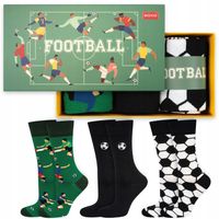 Zestaw prezentowy dla FACETA PIŁKA NOŻNA SOXO skarpety męskie bawełniane