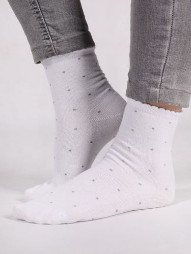 Skarpety dziewczęce bawełniane w kropki 3PAK 35-38 YOCLUB na Arena.pl