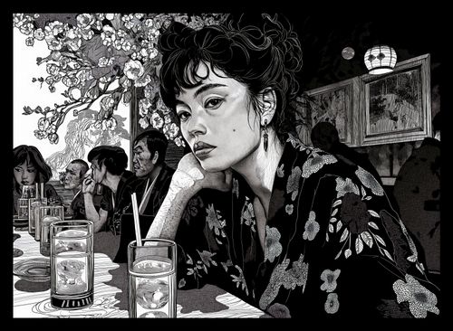 Plakat 35x25cm Czarne Kimono na Arena.pl